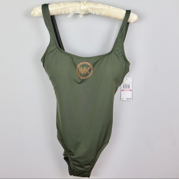olive green plus size bathing suit